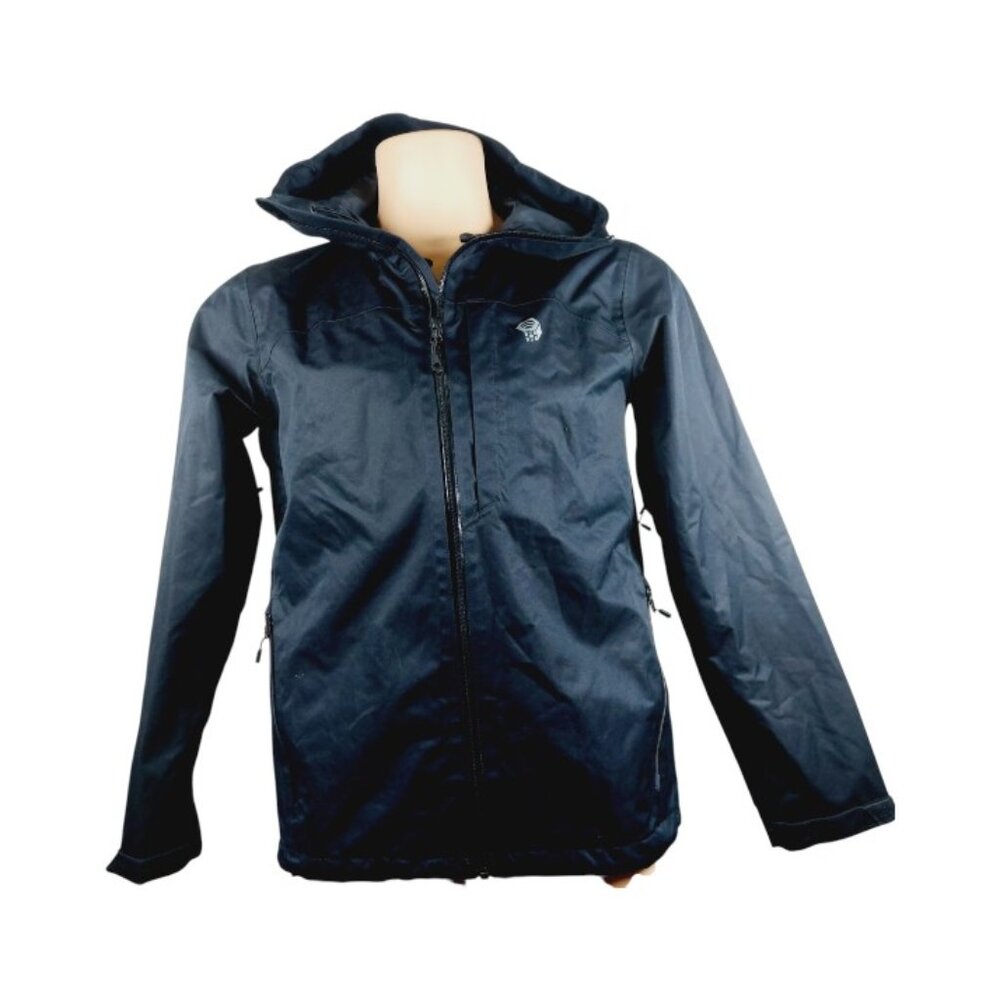Mountain Hardwear Men's Black Technical Shell Hiking Rain Jacket Size S